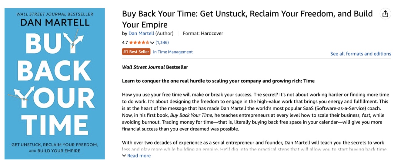 Buku Buy Back Your Time
