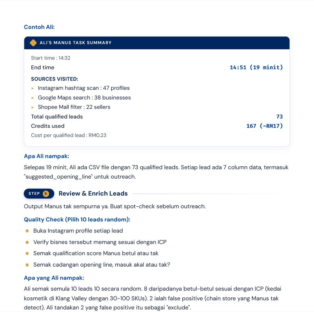 Lead Generation — hasil leads layak